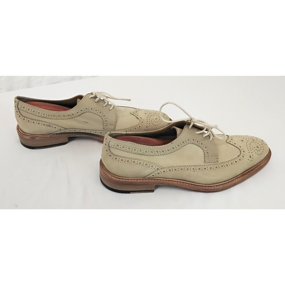 John W. Nordstrom Lucas Dress Shoes Men\'s Size 9M Sand Suede w/ Dust Bag #W4334 main image 11